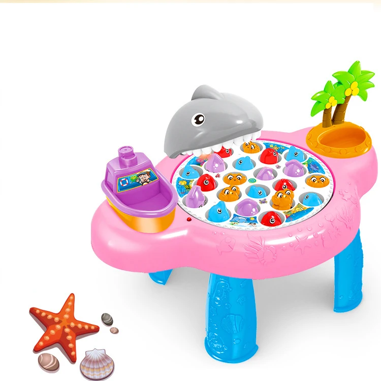 Костюм Go fishing baby Магнитный детский котенок плавательный бассейн рыболовные игрушки на палочке Alpinia - Цвет: Розовый