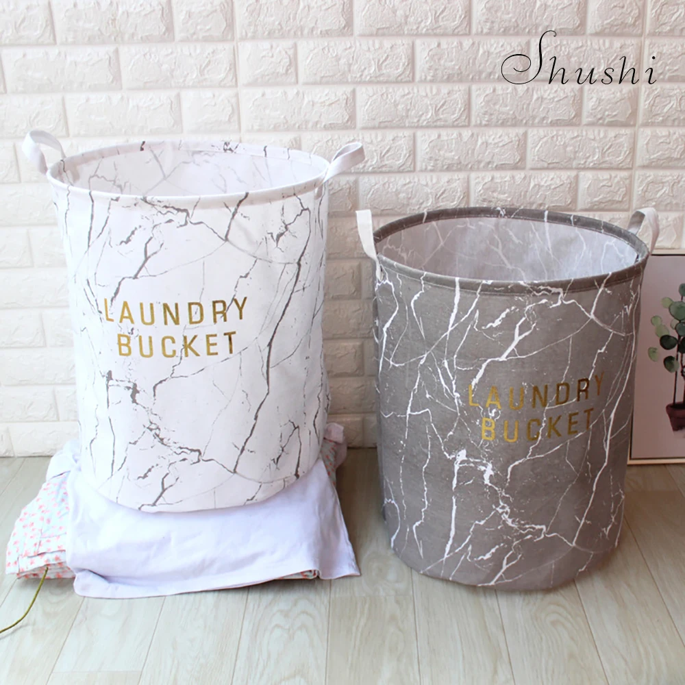 

Shushi Nordic Foldable Laundry Hamper Bag Clothes Printed Storage Baskets Home Basket Kids Toy Storage Laundry Basket Hot Sale
