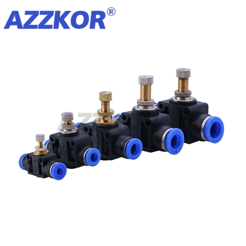 

1 PC LSA Air Flow Speed Control Pneumatic Parts Regulating Valve Trachea Throttle Pneumatic Switch Valve 4 6 8 10 12mm