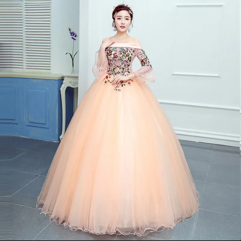 Vestidos Quinceanera 15 Anos бальные Платья пышные платья новое платье для выпускного вечера с аппликацией для вечерние платья с v-образным вырезом Vestido 0011