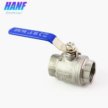 1 шт. шаровой клапан с внутренней резьбой 304 нержавеющая сталь BSP " DN25 шаровой клапан прямой узор с виниловой ручкой Резьбовые клапаны