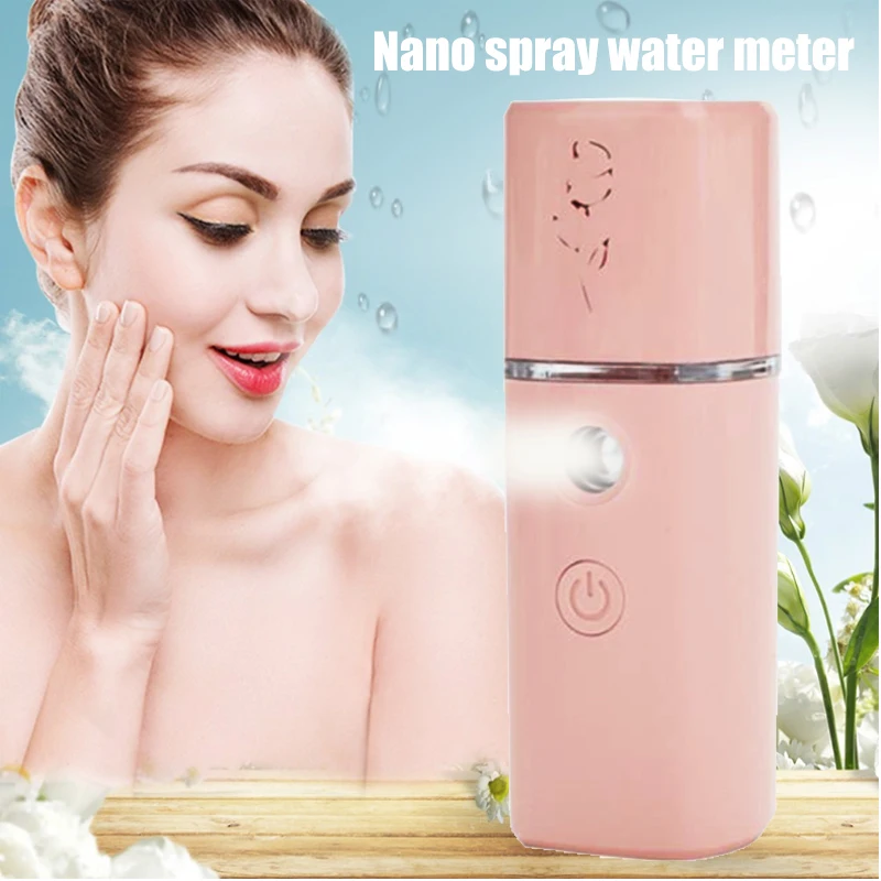  Mini Humidifier Aroma Diffuser Aromatherapy Diffuser Portable Facial Color Pink White Face Care Moi