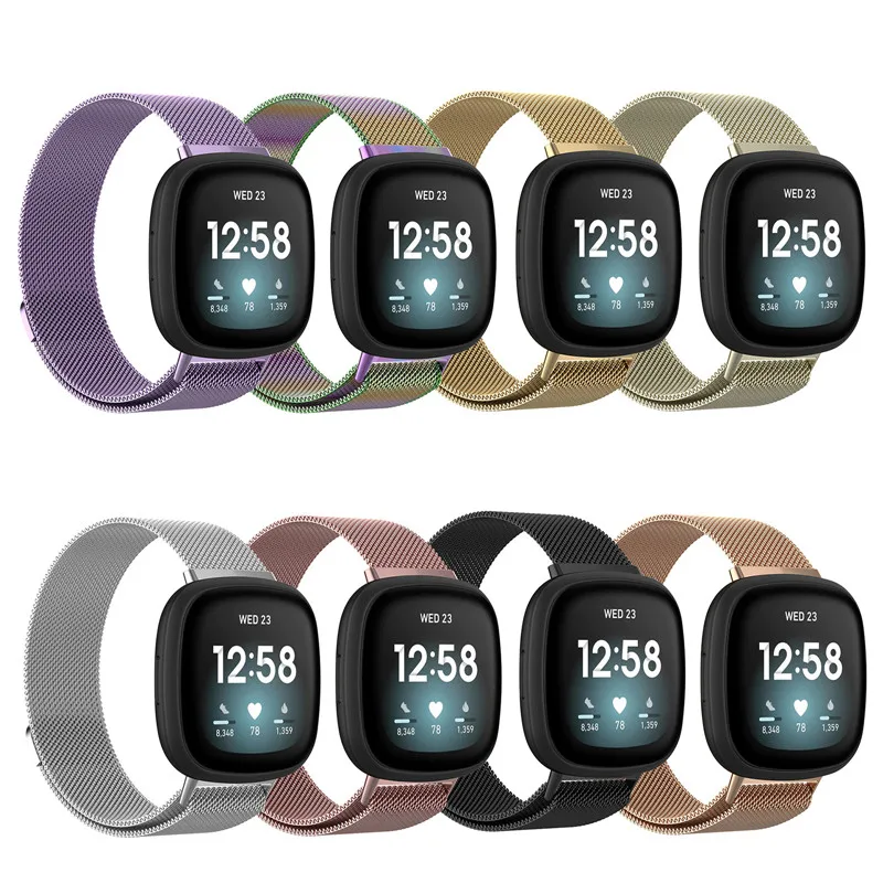 Ремешок с магнитной петлей для Fitbit versa 3 сменный Браслет смарт-часов sense | Наручные