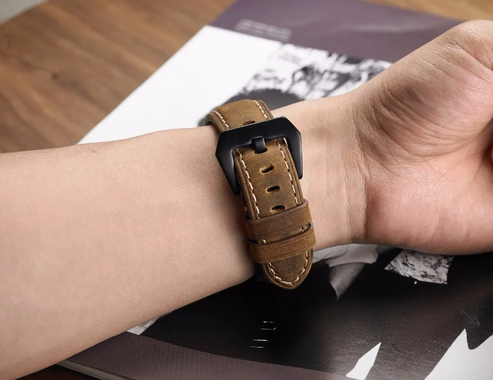20 мм 22 мм кожаный ремешок для часов для Amazfit huawei samsung Galaxy Watch 46 мм 42 мм gear S3 ремешок Сменные ремни
