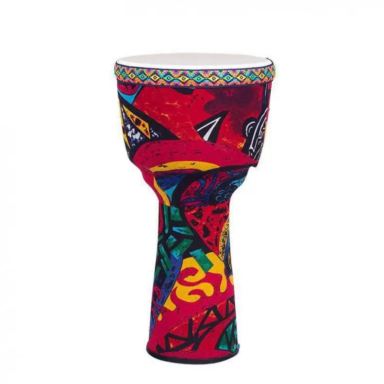8 дюймов Африканский Djembe барабан красочные ткани искусства ABS баррель ПВХ кожи детей ручной барабан