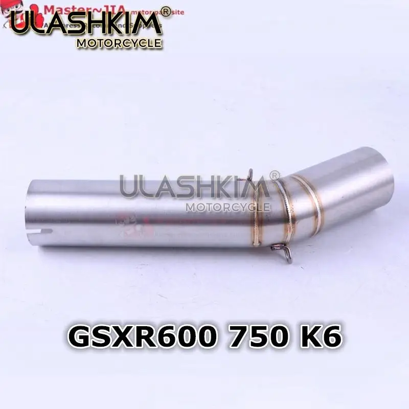 Мотоцикл Полная выхлопная средняя труба без шнуровки для Suzuki GSXR600 Gsxr700 Gsxr750 K7 GSX R700