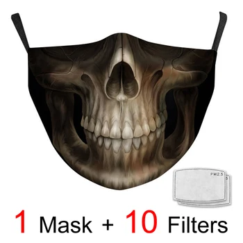 

Halloween Mask Reusable Dust-proof Face Masks Anime Characters Christmas Cosplay Masks Pattern Kids Adult Mascarillas Con Filtro
