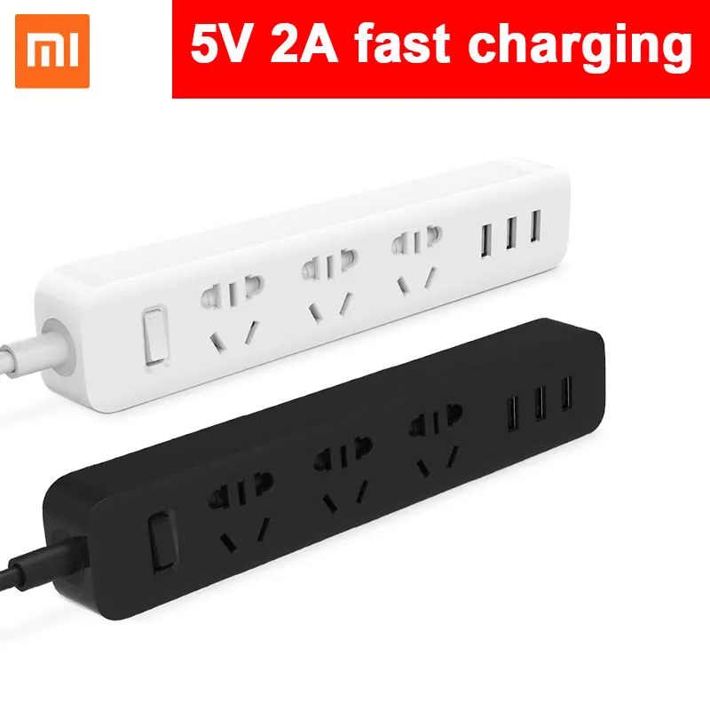 Original Xiaomi power strip With 3 USB Extension Socket Plug