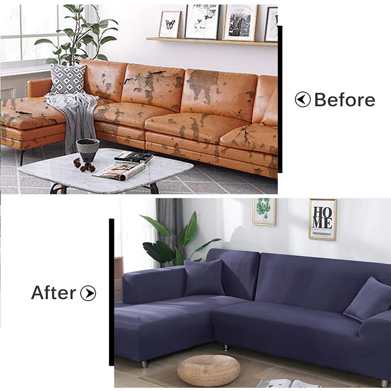 Modern Elastic Corner Sofa Cover for Living Room Modern Couch Slipcover Chaise Longue Cover L shaped Sofa Cover Stretch