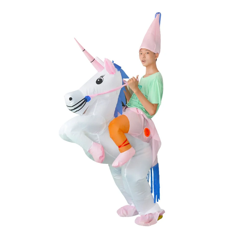 Inflatable Unicorn Carnival Cosplay Costumes Suit Animal Cartoon Halloween Kids Adult Funny Costumes Child Birthday Party Gift Inflatable Unicorn Carnival Cosplay Costumes Suit Animal Cartoon Halloween Kids Adult Funny Costumes Child Birthday Party Gift
