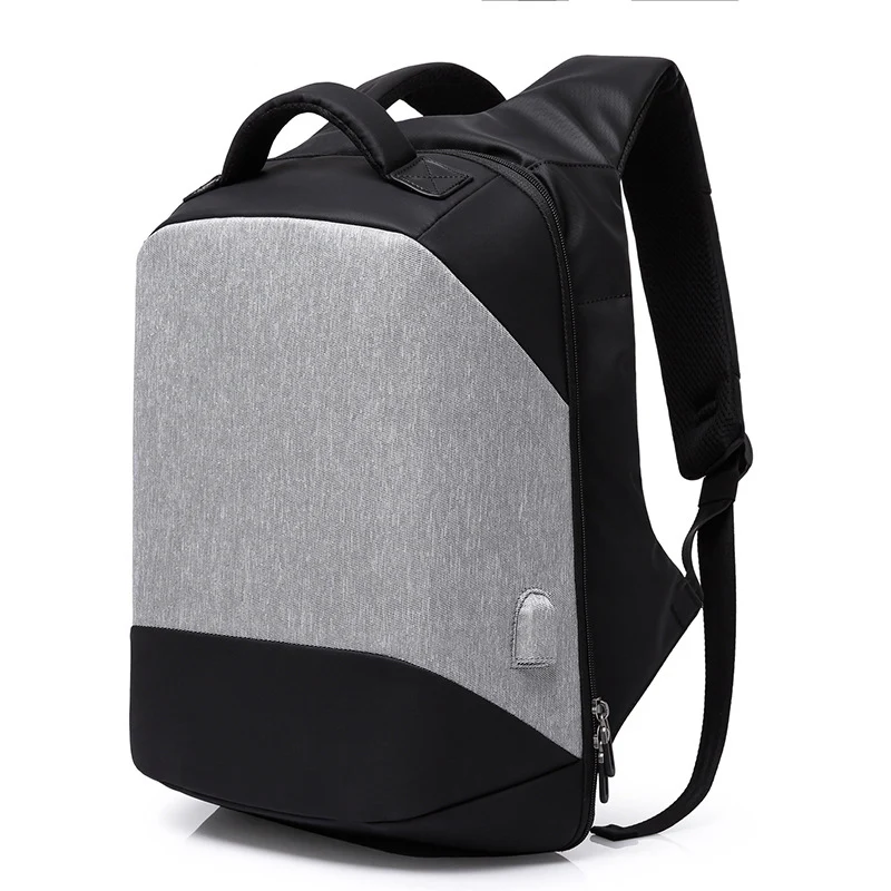 OZUKO Designer Men's Backpack New Business Computer Bag Anti-theft Multifunction Waterproof USB Charging Travel Laptop Backpack - Цвет: Серый