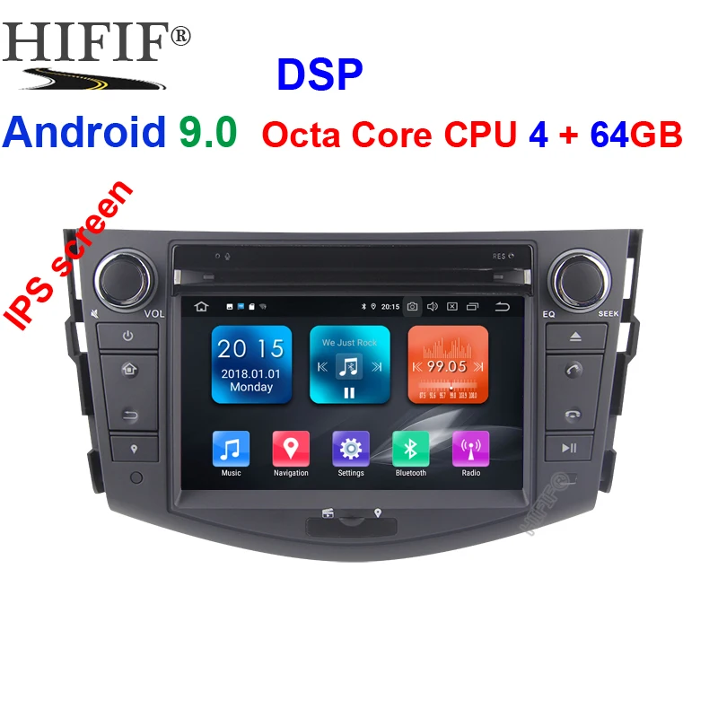 IPS Android 9.0 TDA7851 DSP car dvd multimedia player 7'' 2 Din radio GPS Navi for Toyota RAV4 Rav 4 2007 2008 2009 2010 2011