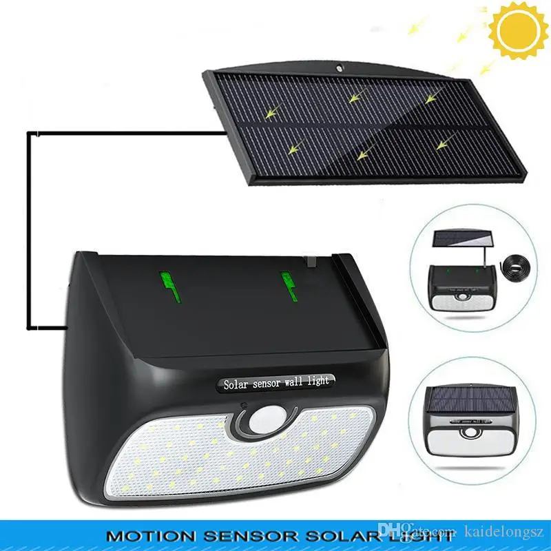 48 LED Solar Light Garden Motion Sensor Light Outdoor Waterproof Solar Panel Power Lights Separate Security Street Path Wall Lamp