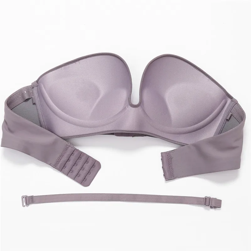 Front Closure Bras For Women Push Up Strapless Bra Seamless Brassiere Soft Underwear Female Sexy Invisible Lingerie Intimate 4