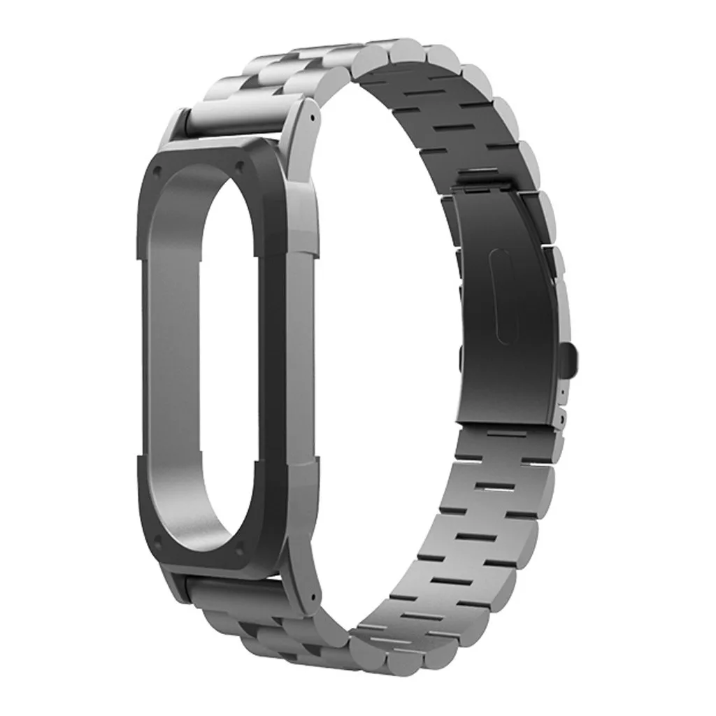 Ouhaobin ремешок для mi band 4 умный Браслет замена Браслет из нержавеющей стали ремешок для xiaomi mi band 4 браслет 906#2