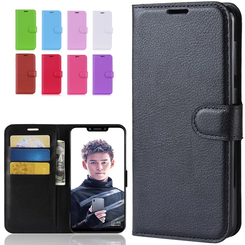 

Leather Wallet Flip Case For Huawei Honor Play Case 6.3 Soft TPU Phone Case For Honor Play COR-AL10 COR-L29 Back Cover Coque