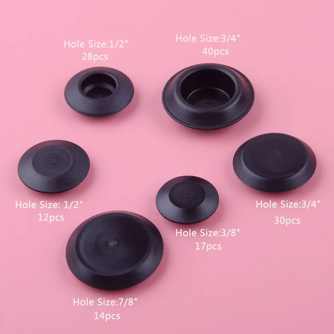 

DWCX A6831 Universal 141 Mixed Plugs Button Flush Mount Sheet Metal Fasterner 6 Kinds Assortment Kit fit for Auveco HE45