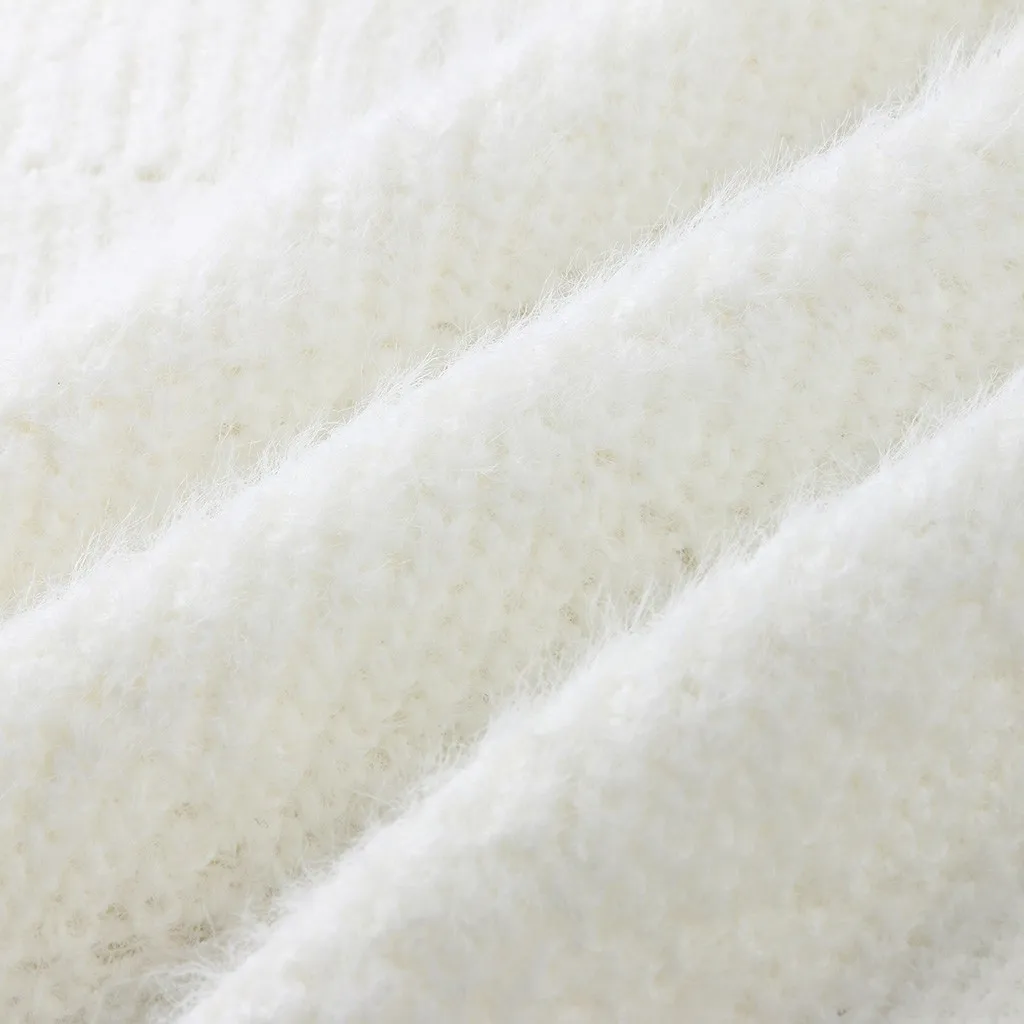 Pull femme nouveaute женский Одноцветный свитер с длинными рукавами и кружевным воротником из флиса с v-образным вырезом и пуговицами
