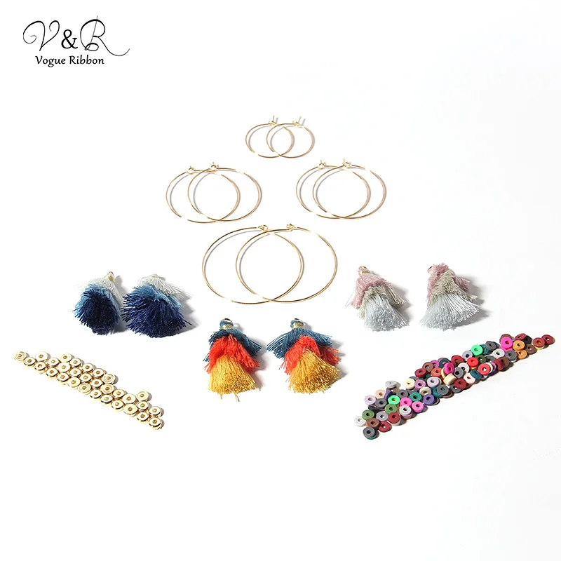 

DIY Handmade Jewelry Making Charms Pendants Multiple Layer Hoop Earring Set Components Decoration Fashion Accessories Gifts