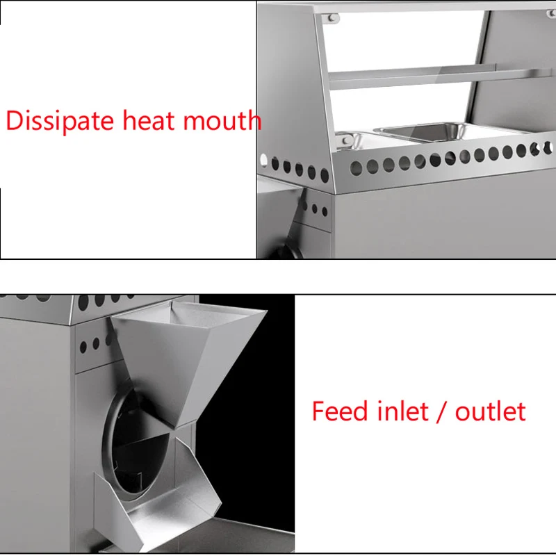 220V Vertical gas electric roasting machine pea nuts roaster food processing machine fried melon seeds fried peanuts 1pc