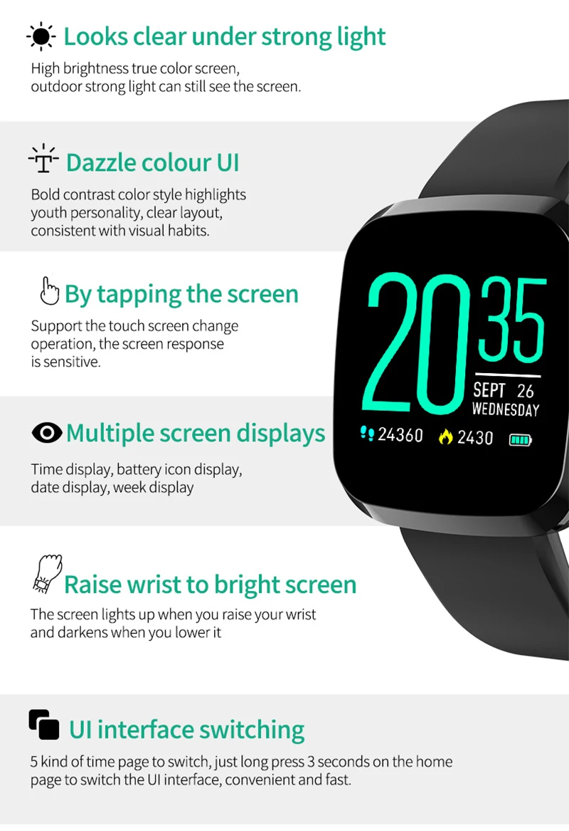 P3 умный фитнес-браслет с Bluetooth IP67 водонепроницаемые спортивные часы пульсометр кровяное давление фитнес-трекер часы для ios Android