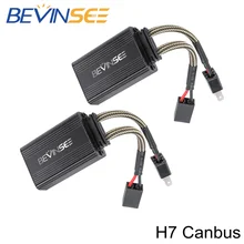 Bevinsee H7 Led Canbus Decoder H11 H8 Led Weerstand Canbus Foutloos Decoder Waarschuwing Anti Flicker Canceller Voor Auto Koplampen
