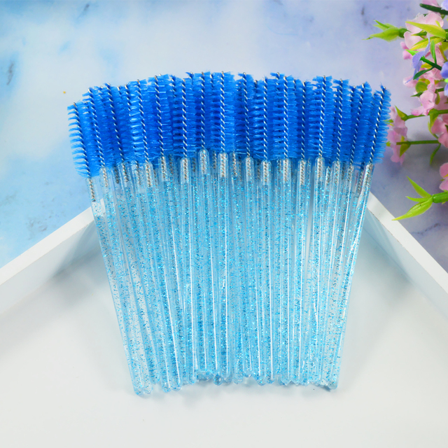 New Good Quality Disposable 50 Pcs/Pack Eyelash Eye Lash Makeup Brush Mini Mascara Wands Brush Eyelash Extension Tool