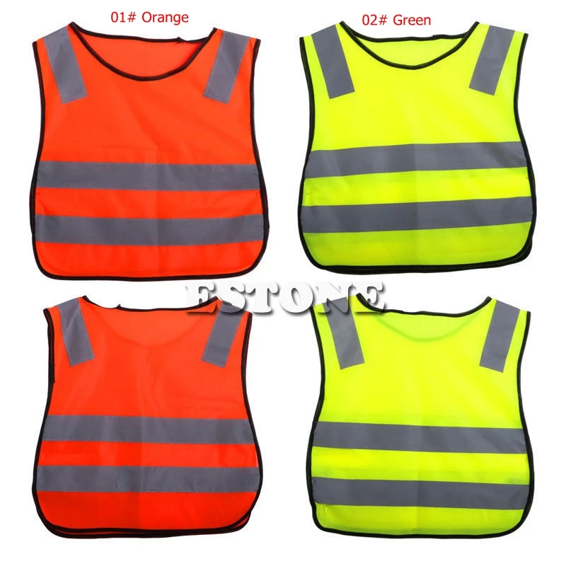 Детская безрукавка для безопасности Hi Vis серая светоотражающая полоска одежда для дорожных работ Au06 19 Прямая поставка