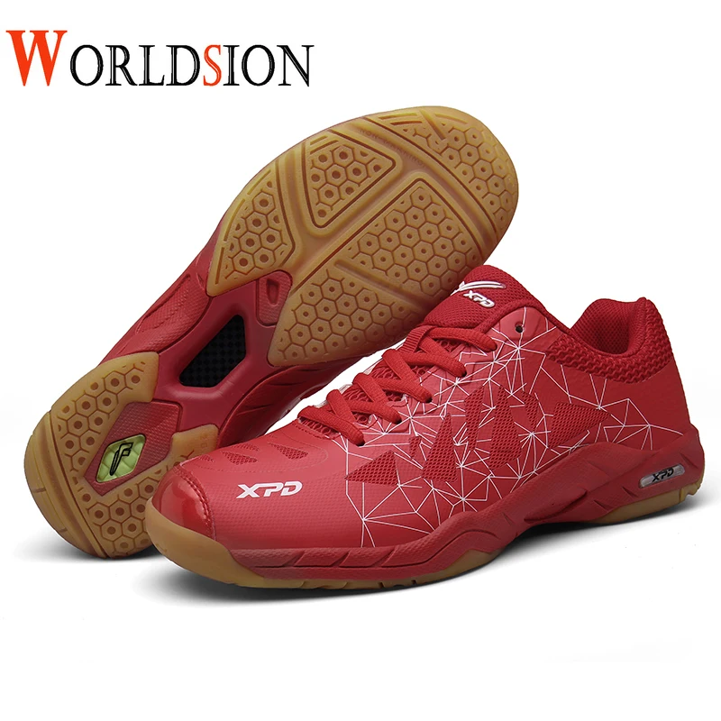 Профессиональная Обувь для бадминтона Для мужчин красный цвет настольного