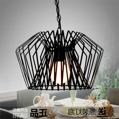 

Nordic Black Color Wrought Iron Birdcage Pendant Light For Dining Room Bar Lamp hanging lamp
