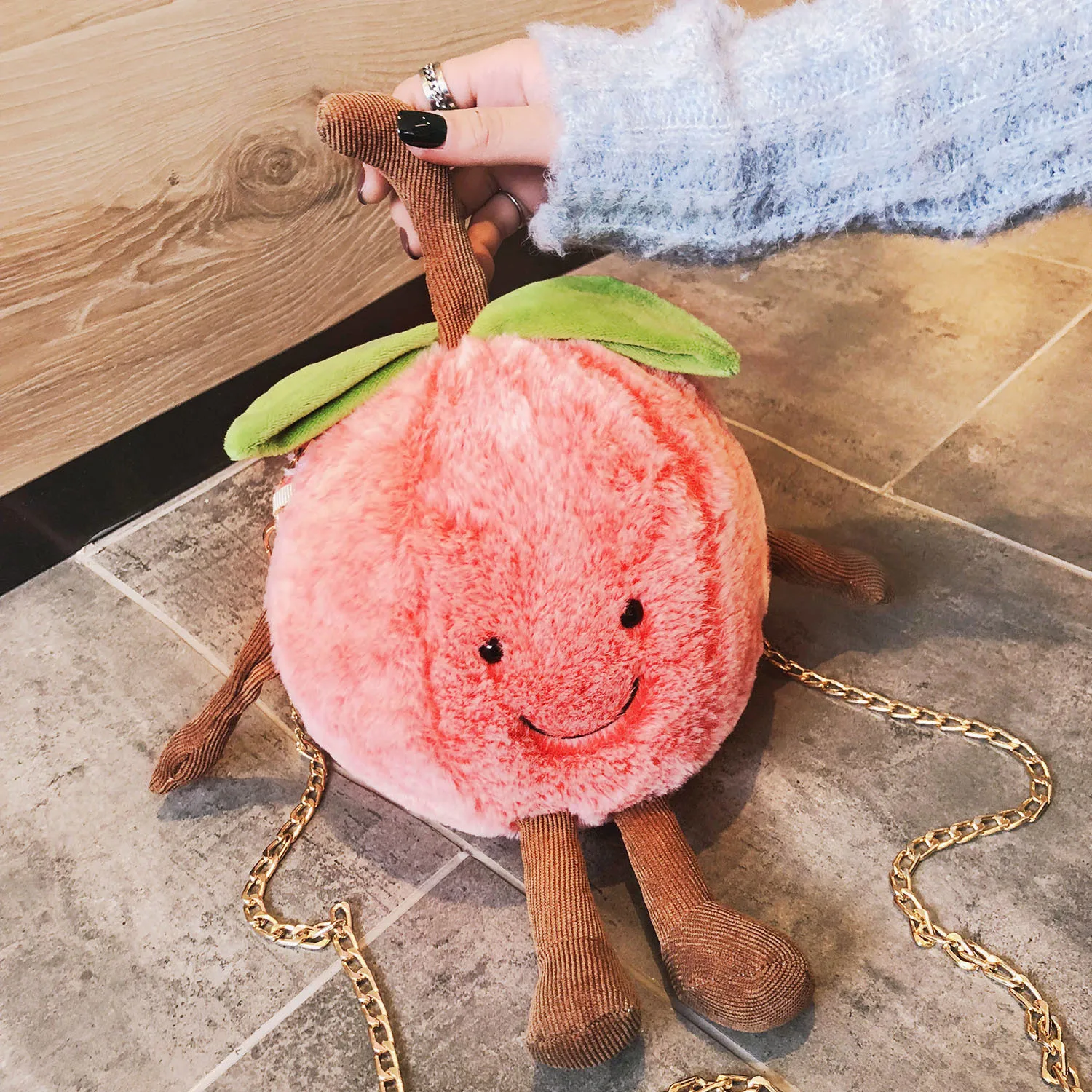 

Plush Bag Women's 2018 Autumn And Winter New Style Fashion Cartoon Maomao Bag Hipster Cute Chain Crossbody Bag