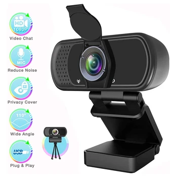 

1080P HD Webcam Mini Computer PC Camera USB Web Camera Build-in Microphone With Tripod Stand for Live Streaming Video Conference