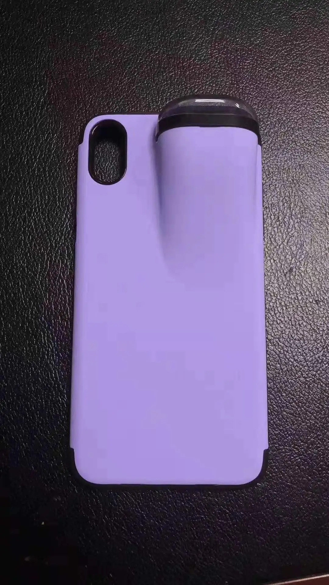 Фиолетовый Для Airpods i8 i8 Plus i7 i7 Plus i6 i6s Plus X XS Max 2 в 1 модный легкий защитный чехол для iPhone 11 Pro Max 11 Pro - Цвет: Фиолетовый