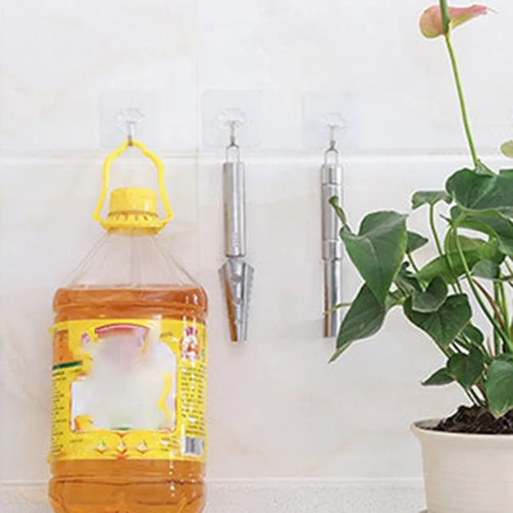 Бесшовный клейкий водонепроницаемый прозрачный крючок несущий 10 кг настенный крючок для кухни ванной комнаты настенная Вешалка Органайзер Прямая поставка