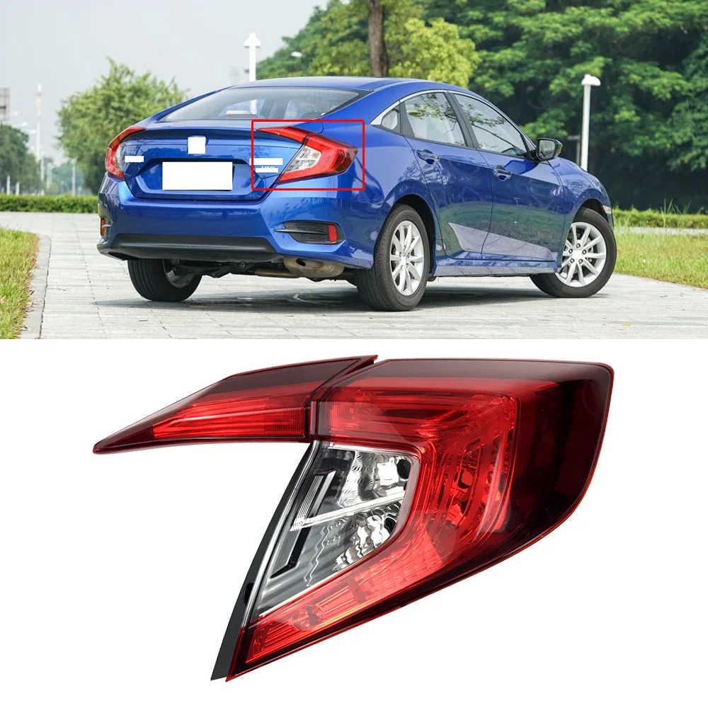 CAPQX для Honda Civic 2016 2017 2018 задний бампер стоп Taillght хвост светильник Taillamp головной