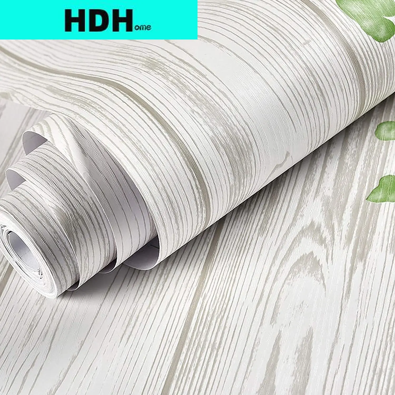 Wood Grain Wallpaper White Wood Planks Peel and Stick  Wall Paper Removable Self-Adhesive Distressed Decorative Contact Paper