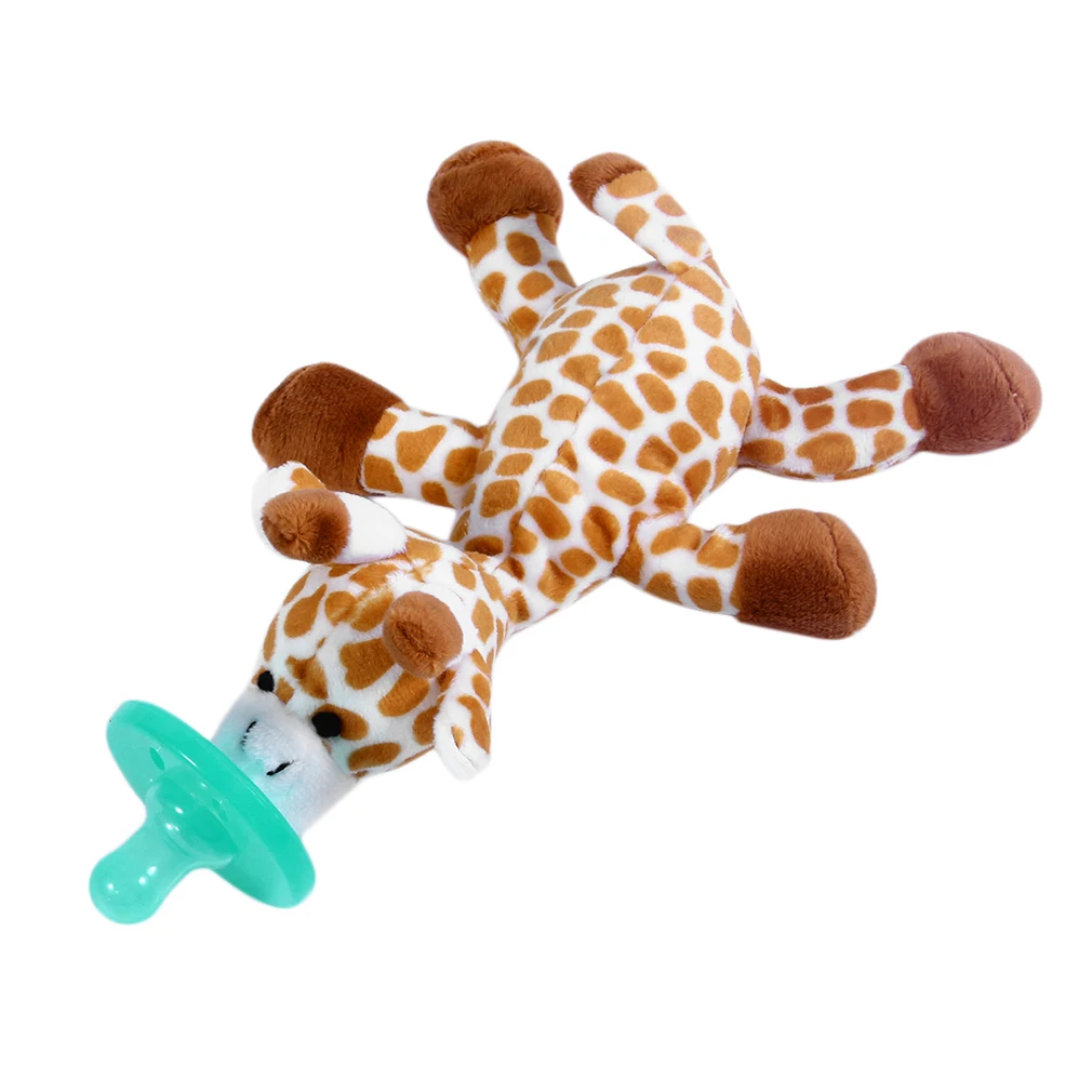 Пустышка 5 узоров для новорожденного ребенка Пищевая силиконовая мультяшная Соска с животным с мягкой плюшевой игрушкой BPA Соска-пустышка горячая распродажа