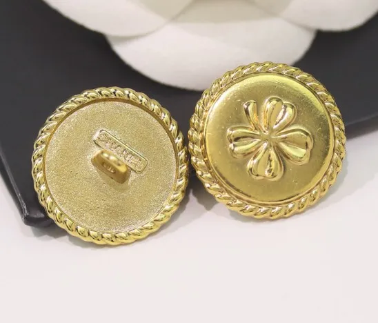 Новинка 1 лот = 10 штук одежда с металлическим золотым клевером пальто пуговицы