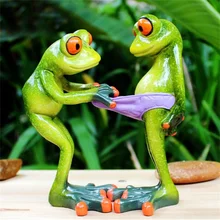 Resin Leggy Couple Frog Figurine Modern Creative Wedding Animal Statue for Interior Home Desktop Decor Accessories Funny Ornamen