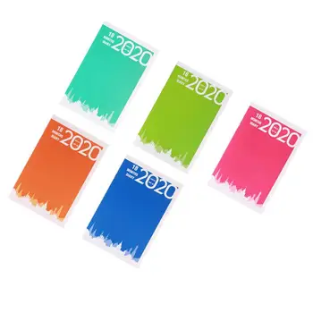 

1Pc 18 Monthes A5 Simple Notepad 2020 Daily Work Meeting Elastic Calendar Book for Student Office