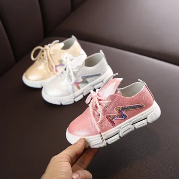

spring Kids Leisure shoes Children's Sneakers boys and girls sports shoes new Lace up casual baby Toddler Board shoe 1-6 years