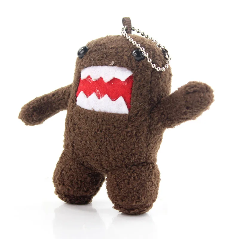 9 см 10 шт./лот Kawaii Domo-Kun плюшевая сумка Подвески игрушки брелок мягкая чучела Domokun брелок подарки на день рождения для детей