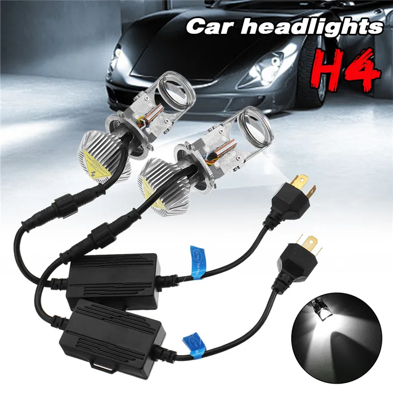 

1 pair of H4 Mini LED Projector Headlight Lens 70W Headlamp Retrofit 8000LM 5500K Waterproof Car Headlights