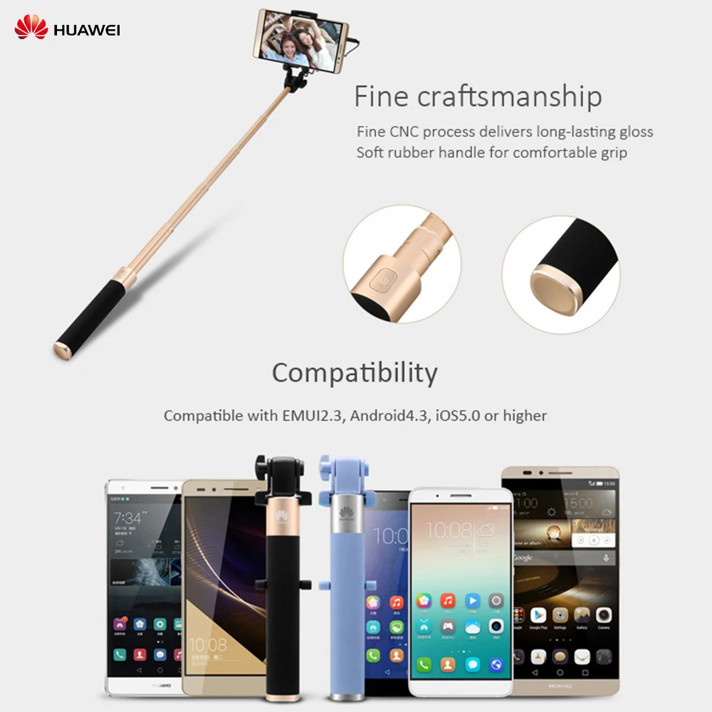 Huawei проводной селфи-палка 270 градусов Регулируемый выдвижной ручной монопод для iPhone/Android смартфонов гибкий прочный