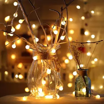 

10m 100LED Round Ball Fairy String Light Gypsophila Christmas Small Color Lamp Star Light Party Decorative Lamp