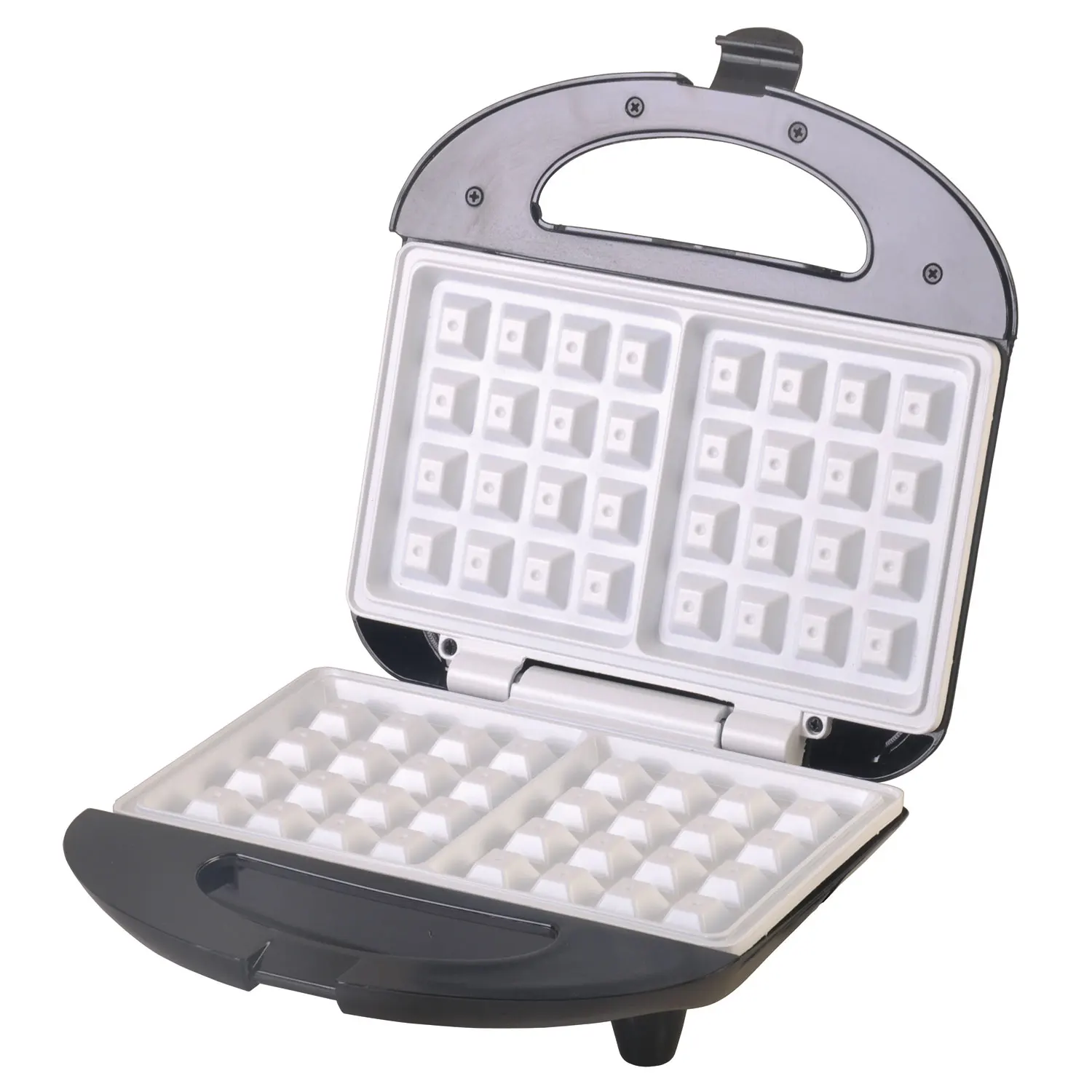 Camry Cr 3019 Electric Waffle, 2 Thick Belgian Waffles, Non-Stick Ceramic Plates, Automatic Temperature, Silver, 1000W