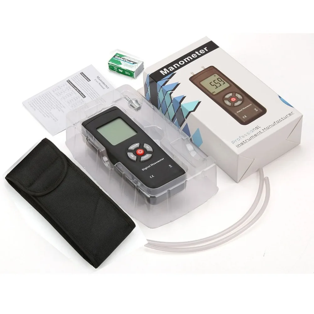 New Arrive TL-100 Digital Manometer Air Pressure Meter Handheld Pressure Gauges Handheld U-type Differential Pressure Meter