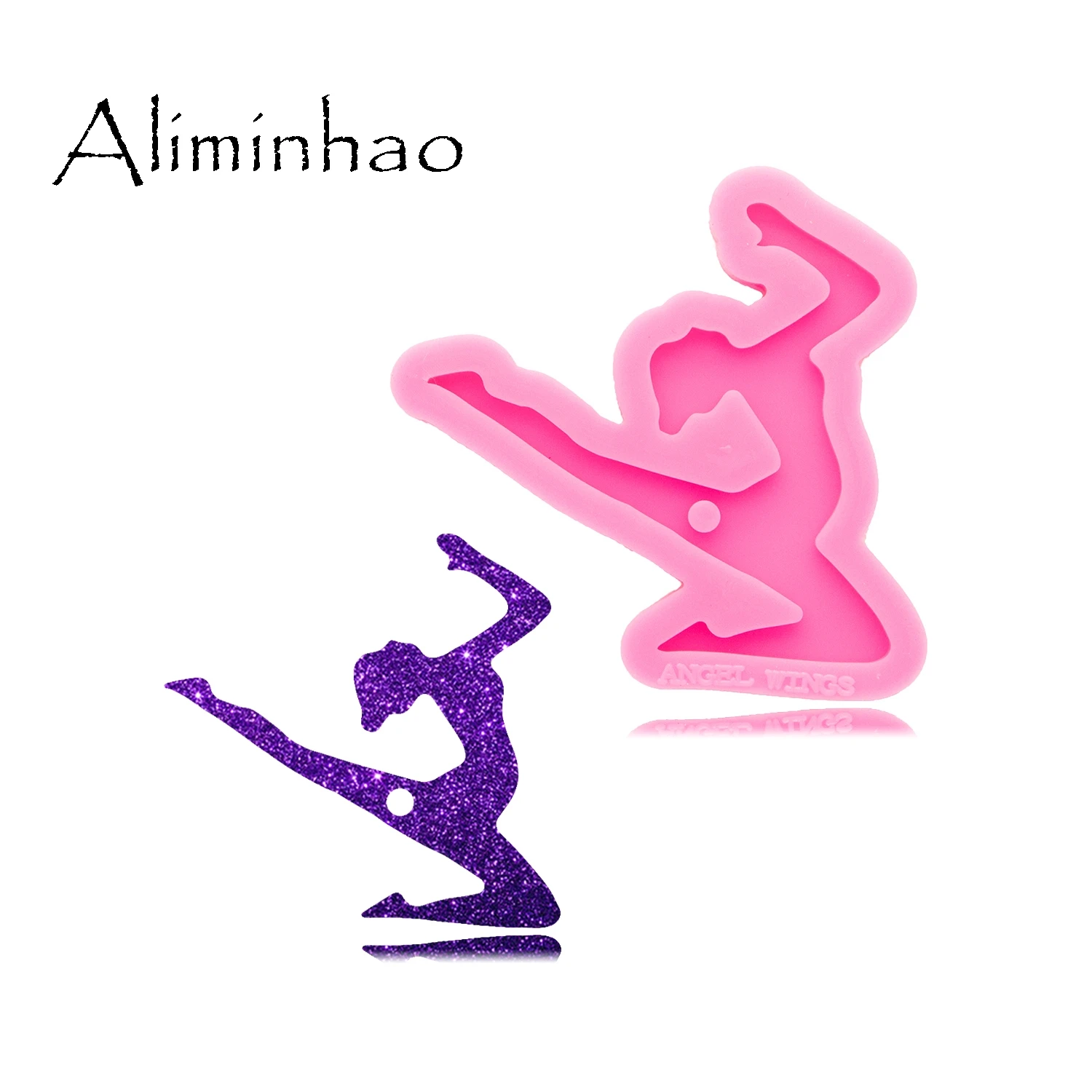 DY0642 Super Glossy Dansen Meisje Sleutelhanger Siliconen Mal Epoxy Ambachtelijke Hars Mallen Diy Handgemaakte Polymeer Klei Mal