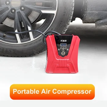 

Car Bicycle Motorboat Air Compressor Cordless Handheld Inflatable Air Pump Tyre Inflator Rechargeable For Bike Motorcycle Ball