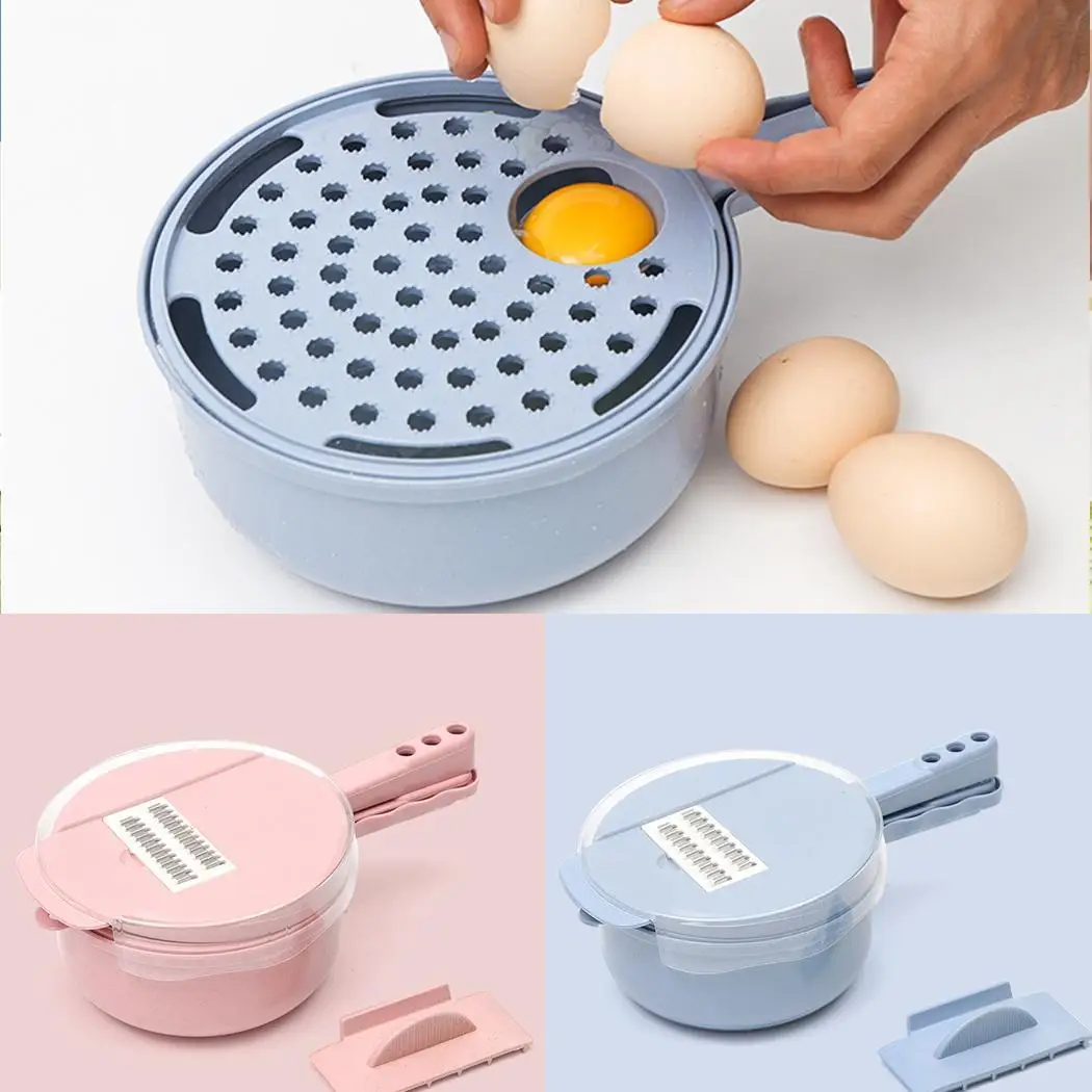 Wheat Straw Multifunctional Slicer Food Chopper Vegetable, Fruit Kitchen Pink, Blue Gadgets Potato Grater